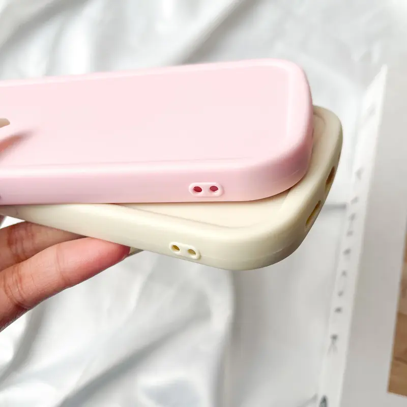 【SatSet.ind】Softcase Candy Colour Shockproof Compatible with iPh X XsMax Xr 11 Pro 12 13 14 ProMax 15 Ponsel Silicon Silikon Casing Pastel Lucu Polos Simple Nyaman Elegan Rose Yellow Pink Silicone Cover 6