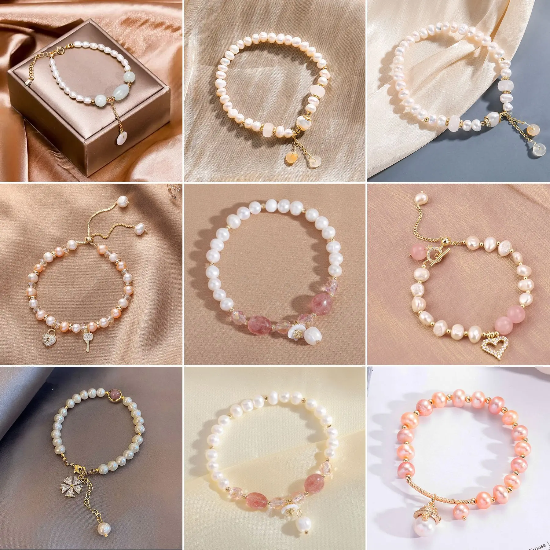Freshwater pearl bracelet for women, niche design, light luxury pearl bracelet