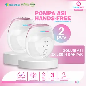 2 pcs BREAST PUMP Electric Happymomi Pomp ASI Portable Electric Tanpa rasa sakit Original GARANSI RESMI 1 TAHUN