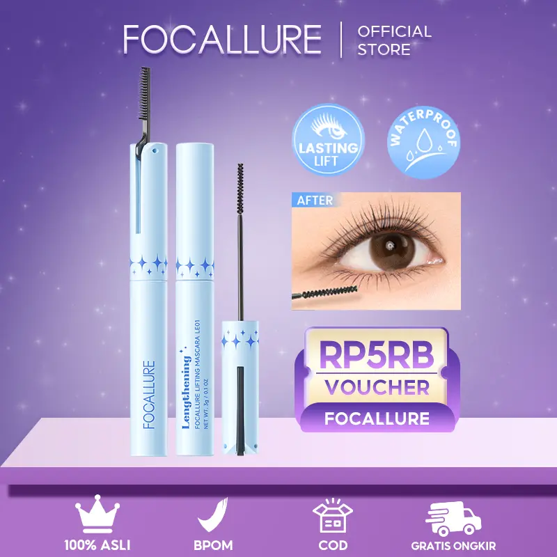 [Official] FOCALLURE 2MM Ultra-fine Mascara Curl Eyelash Waterproof Pro-Length