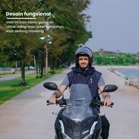 Gambar TORCH Cartagena Rompi Motor Riding Anti Angin Hoodie Lepas Pasang - Navy, L dari Torch Lembong Bdg Kota Bandung 4 Tokopedia