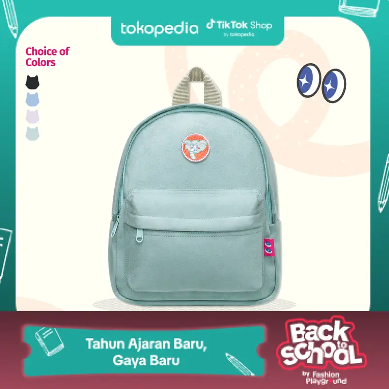 Paddy Small Basic Suede Backpack - Paddybag Tas Ransel Small Mini Sekolah Serbaguna 0