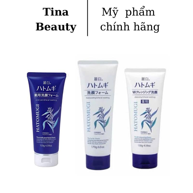  Sữa Rửa Mặt Ý Dĩ Reihaku Hatomugi Cleansing Foan 130g và 170g Nhập Khẩu Chính Ngạch Tem Phụ 