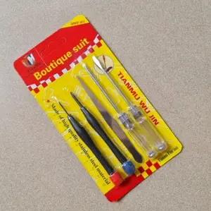 obeng  mini set 4 pc + pinset boutique D3614