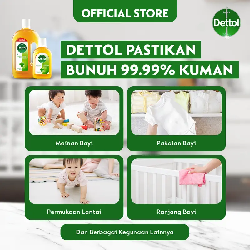 Dettol Cairan Antiseptik 245ml - Antiseptik Cair Anti Kuman dan Bakteri Antiseptic Liquid 4