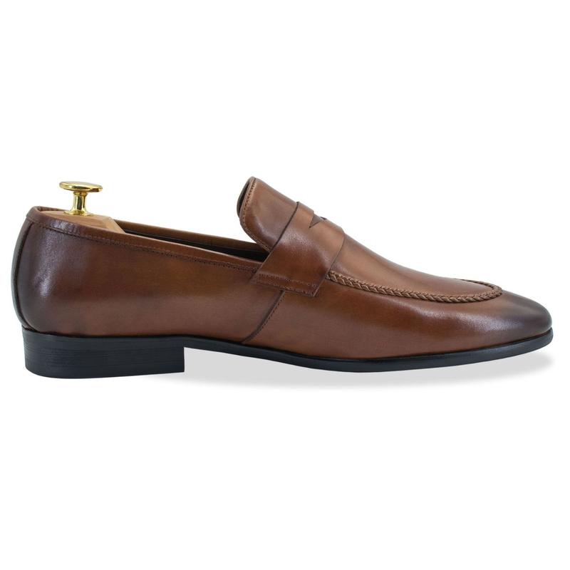 Product Introduction of ARDEN TEAL Arrecifes Chestnut Full Grain Leather Penny Loafer 6