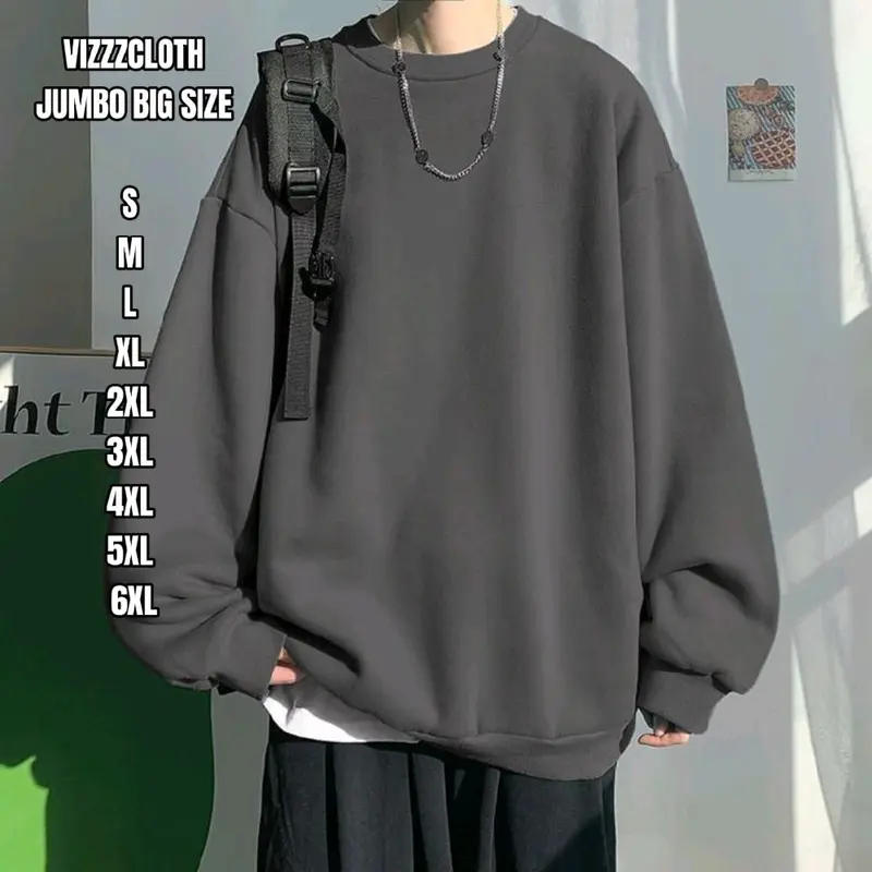 SWEATER BASIC UNISEX POLOS PRIA WANITA SIZE S-5XL 5