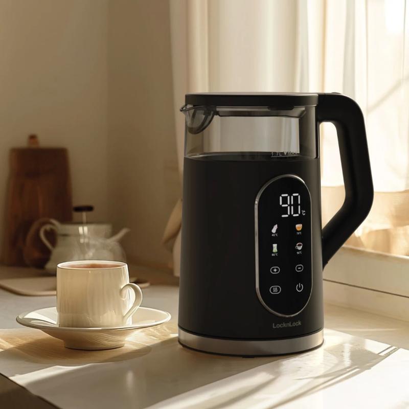 Ấm đun siêu tốc LocknLock Dᶖgital electric kettle EJK286BLK - dung tích 1.7L, 5 chế độ nhiệt, giữ ấm 2 giờ