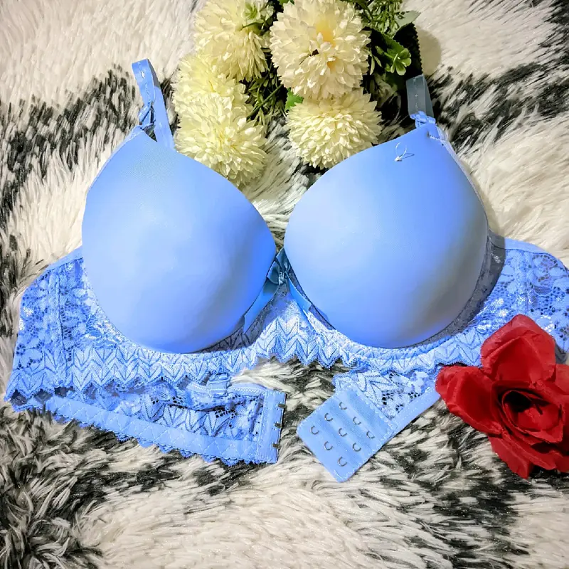 Bra Kawat Busa Tebal Cup Besar C Bh Bra Wanita Dewasa Super Montok Bra Full Cup Push Up Motif Polos Mix Renda Cantik Lembut 3