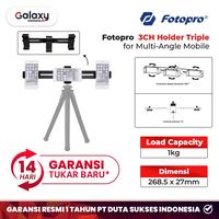 Gambar Fotopro 3CH Live Phone Holder Triple Mount for Multi-Angle Mobile Shooting Smartphone HP Fotopro 3 CH Triple Holder Garansi Resmi dari Galaxy Camera Kota Tangerang 1 Tokopedia