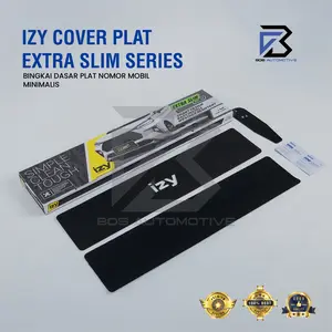 IZY Cover Dudukan Tempat Frame Breket Bingkai Rumah Tatakan Plat Nomor Mobil Model Extra Slim