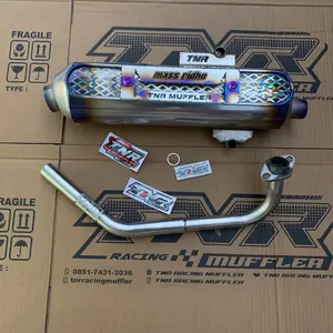 Knalpot Kondoman Luster Blue V2 TNR RACING MUFFLER FREE BEGEL BESI UNTUK BEAT DLL