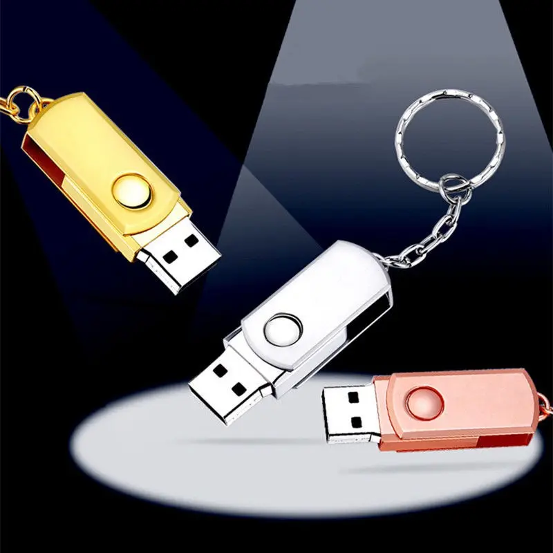 Ổ đĩa Lung Linh USB 2.0, Chất liệu kim loại, Dung lượng: 1GB-128GB, Màu sắc: 3 tùy chọn, Công suất thực, Tốc độ cao, Thiết kế bền 0