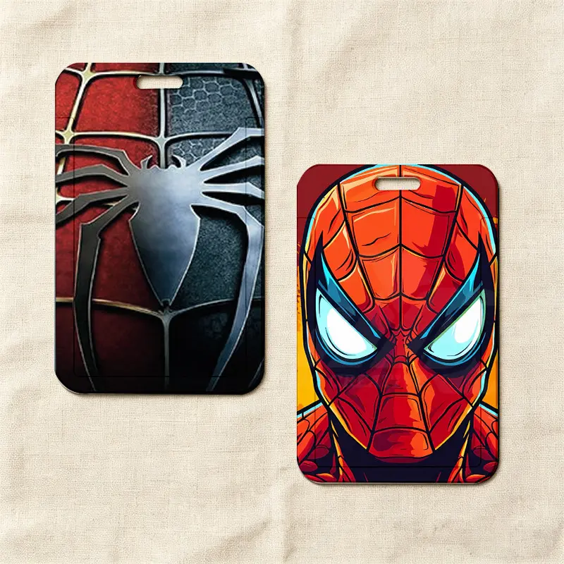 Aksesori Kartu Koleksi Koleksi with bracelet Sturdy Flexible Card Case Marvel Spider-Man Far From Home Slide Style Card Holder Perfect For Student Cards, Bus Passes And Campus Cards