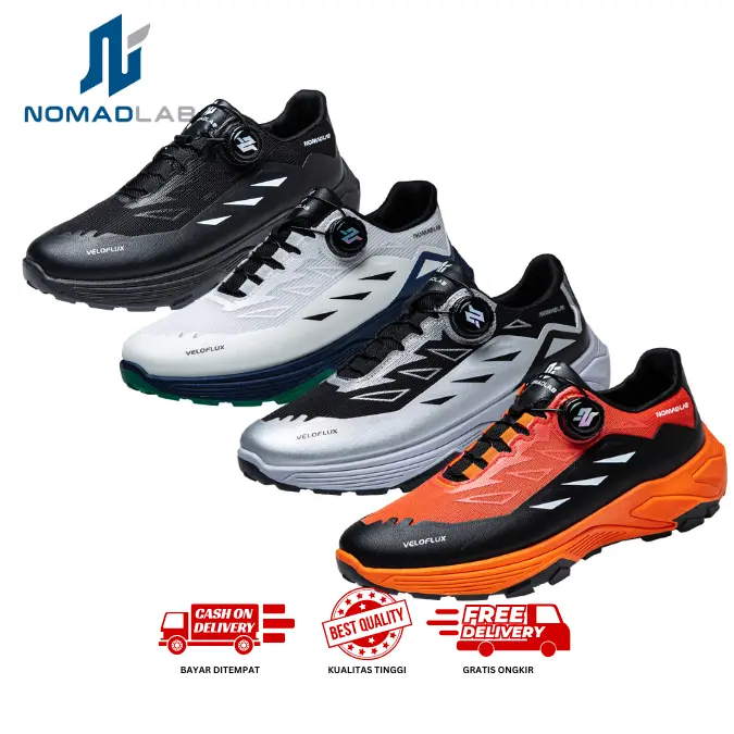 Nomadlab Veloflux S65 Sepatu Sneakers Sportstyle Pria Wanita Shoes Olahraga Running Travelling Hiking Trailrun