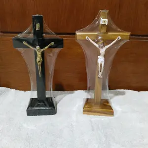 salib duduk / meja  corpus 25cm,28cm, 30cm dan 35cm ada hitam,ada coklat