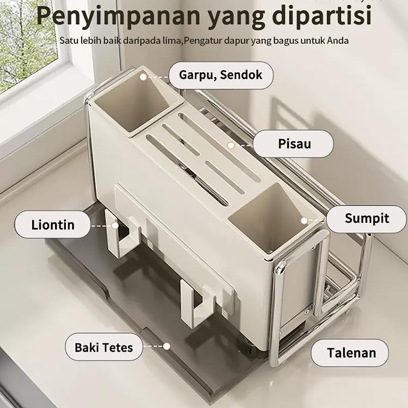 Product Introduction of 【COD】Tempat Pisau/Rak Penyimpanan Pisau/Cutlery Storage/Rak Pisau Stainless Steel 12