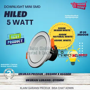 Lampu downlight LED HILED Mini SMD 5Watt