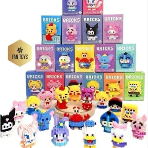 Bricks Mini Building Block Nano Block Model Karakter Kartun Mainan Balok Edukasi Anak DIY
