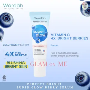 Wardah Perfect Bright Super-Glow Berry Serum 8ml | Serum Pencerah dengan 4X Bright Berries