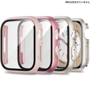 2-in-1 スマートウォッチケースキット、3個入り超薄型強化ガラスフィルム保護ケース、Apple Watch Ultra/SE/9/8/7/6/5/4/3/2/1対応