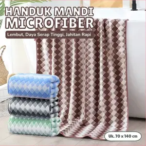 Luxuryhomes - Handuk Mandi Dewasa Motif Diamond Ukuran 70x140cm/Handuk Mandi Anak Motif Diamond Ukuran 50x100cm / Handuk Terlaris / H72-A, B, C