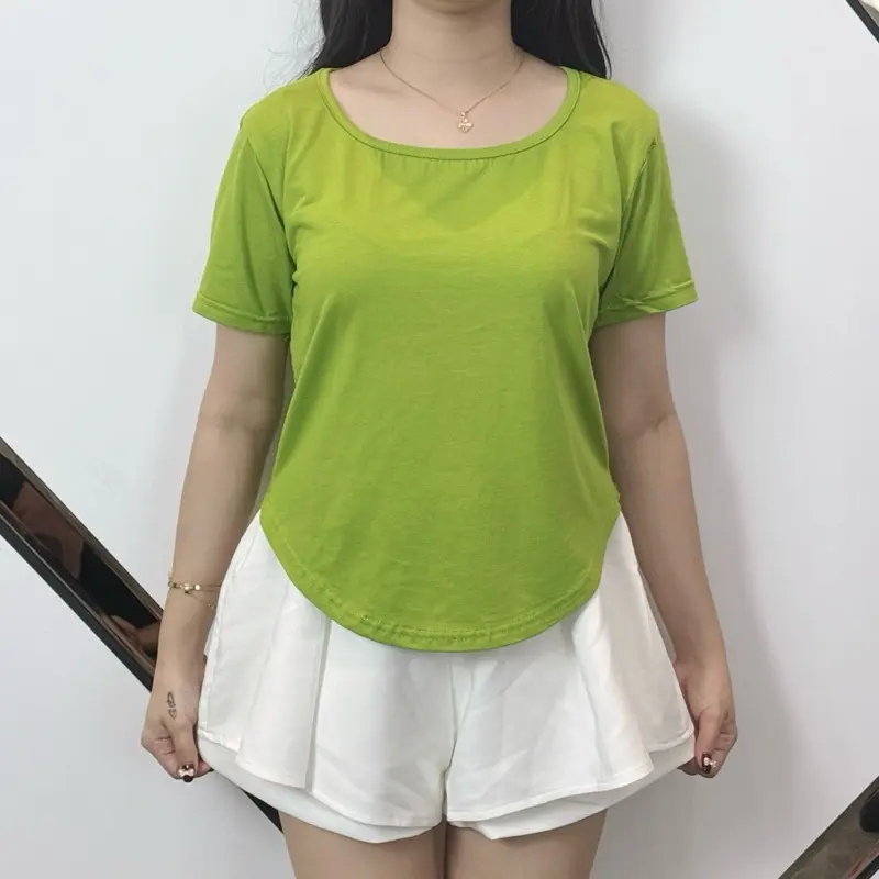 Adeline Top Oval | Atasan Wanita Kekinian | Atasan Wanita Lengan Pendek Polos | 814 8