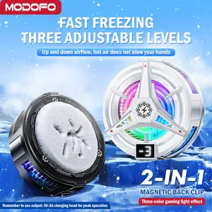 【Gajian Sale】MODOFO Fan Cooler Kipas Pendingin Game Semikonduktor Dual Mode Layar Digital Pembekuan Cepat Pendingin Tahan Lama Magnet HP Hisap Kuat 3 Level Efek Lampu Game cooler Gamepad  For Mobile Phone Universal Android IOS