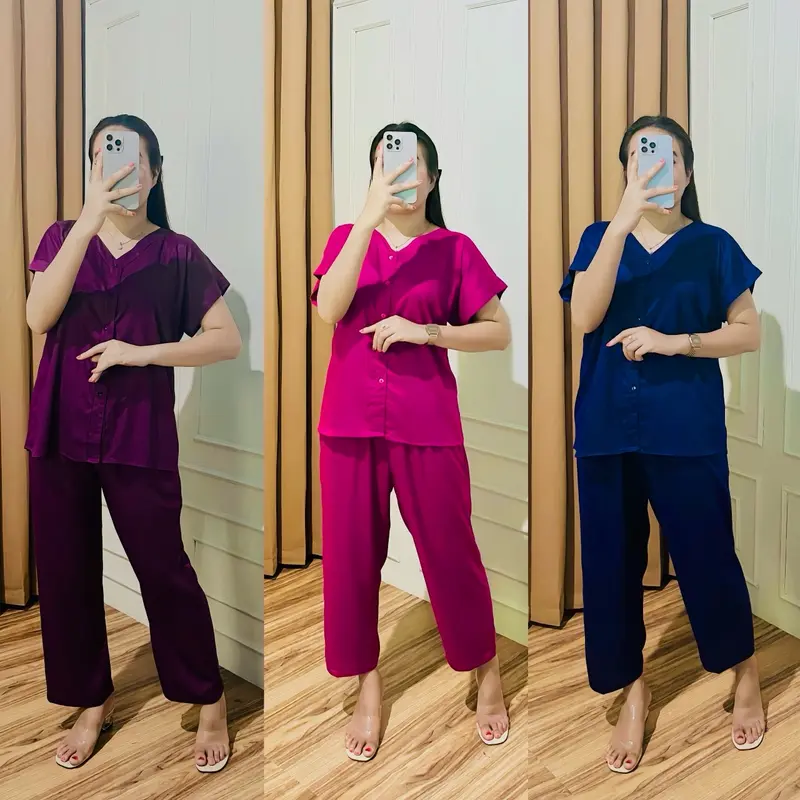 Zhafa Setelan polos one set Piyama Premium Busui Freindly 1