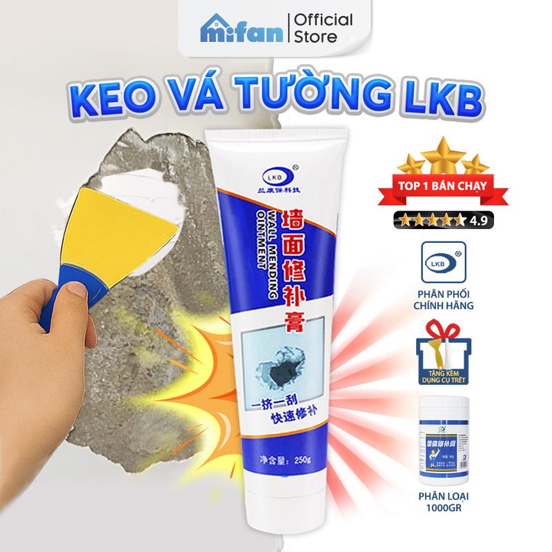 Keo Vá Tường Chống Thấm LKB 250gr - Trám Trét Vết Nứt Khe Hở Tường - Chống Mốc Ẩm Làm Sạch Tường - HÀNG CHÍNH HÃNG