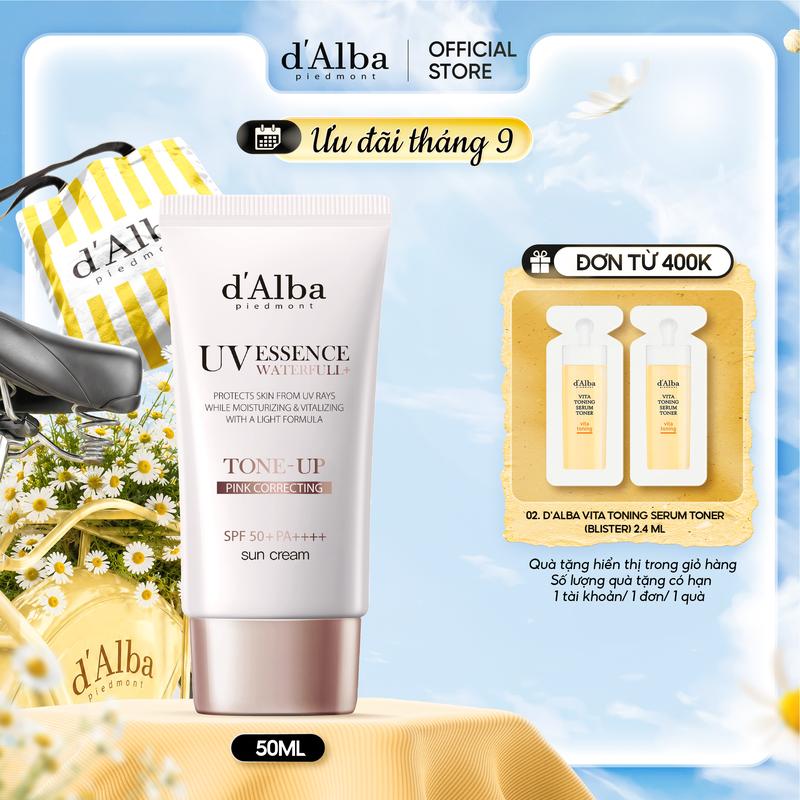 [50ml] [TONE-UP]Kem chống nắng thuần chay d'Alba Waterfull Tone-Up Sun Cream SPF50 + PA + + + + 50ml Tất cả các loại da Sunscreen Skincare SPF 50