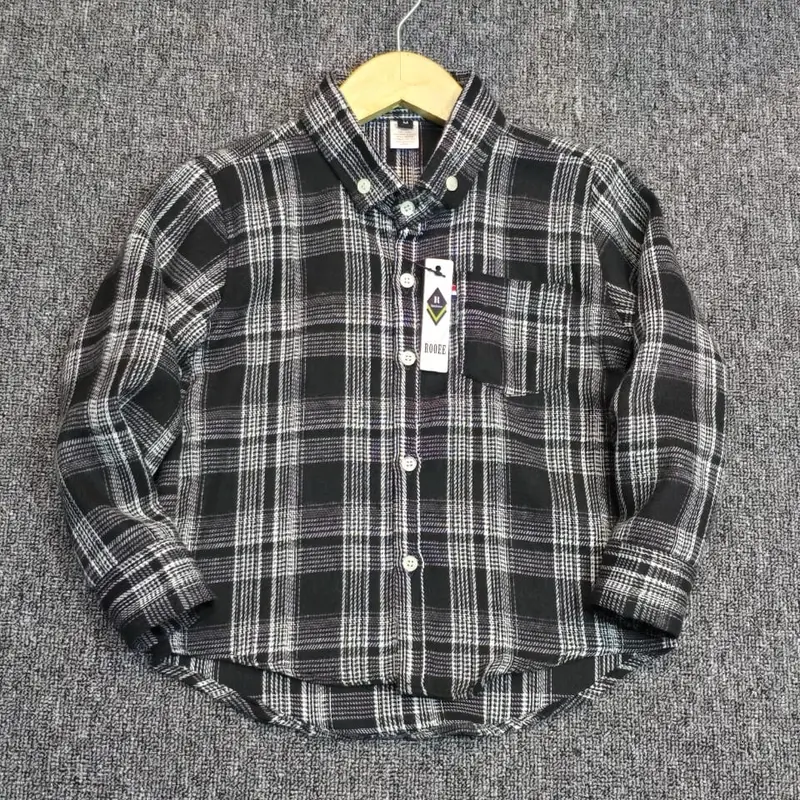 atasan kemeja flannel anak 3-11 tahun laki-laki dan perempuan Fashion anak bahan katun flannel import 7