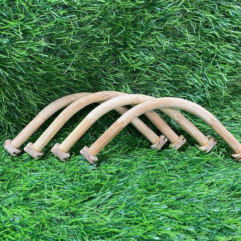 2 Cặp Cầu Tre CÓ TAI  cầu Âm Dương ( 4 CHIÊC )  - Chỉ Phù Hợp Lồng Vuông - Phụ Kiện Chim Chào Mào 0