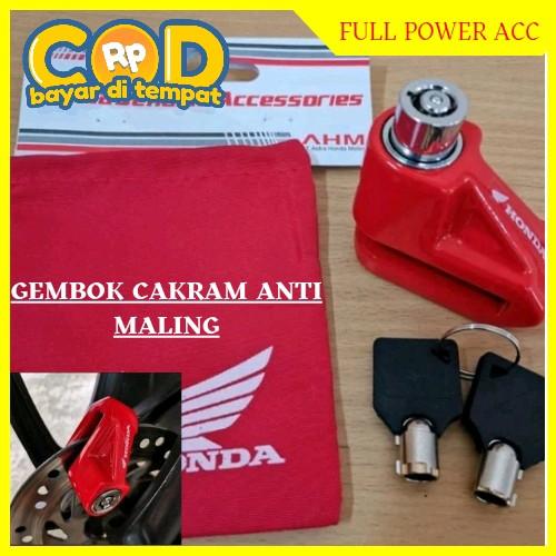 Gembok Cakram Motor Original AHM Universal Semua Motor Accessories Anak Kunci kunci ganda motor 0