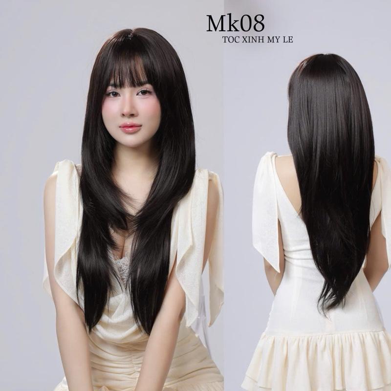  MÃ MK08. Tóc nguyên đầu layer da đầu móc kim tỷ lệ như da đầu thật. Dài 60cm chất tóc chịu nhiệt 