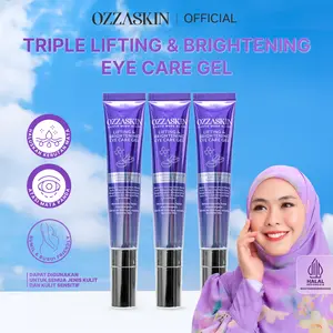 New Ozzaskin Lifting & Brightening Eye Care Gel 15ml By Oki Setiana Dewi Halal BPOM Membantu Mengurangi Mata Panda, Kerutan, Kantung Mata, Mencerahkan dan Mengencangkan Kulit Area Mata dengan 3% Niacinamide, 1% Eyeseril Peptide, & Liftonin Xpress.