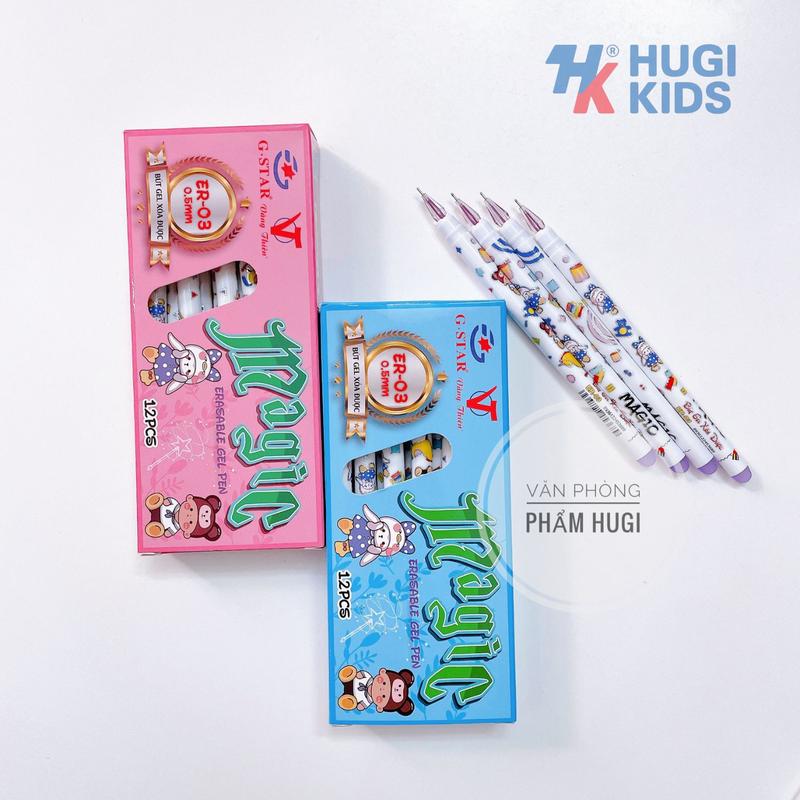 Hộp 12 Cây Bút Gel Xóa Được Gstar ER-03 – Viết Êm Trơn, Không Lem, Nét Đẹp, Dành Cho Học Sinh