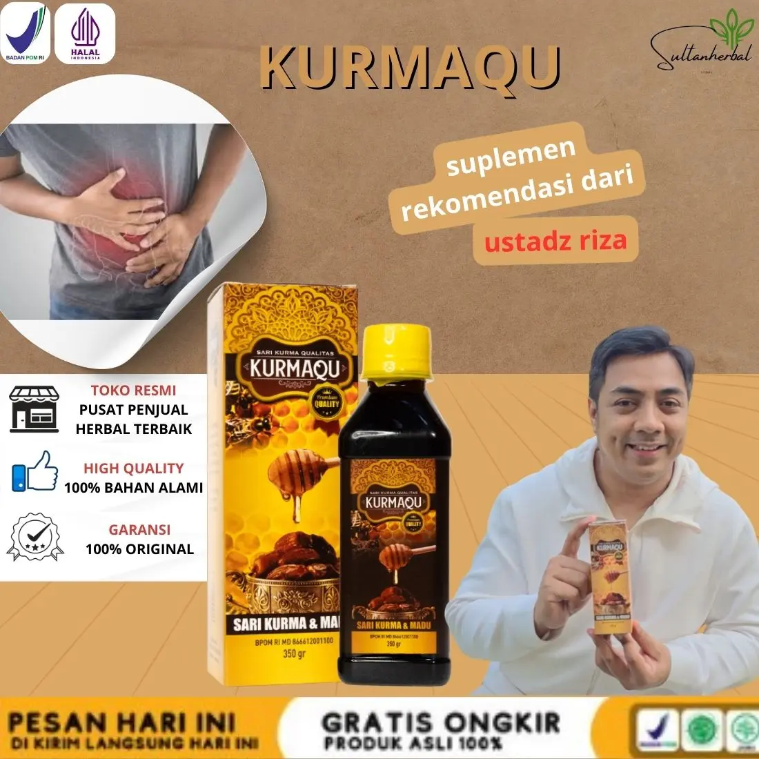 Sari Kurmaqu - Nyeri Lambung, Perih Lambung, Asam Lambung, Radang Lambung, Sakit Lambung, Gangguan Pada Lambung ASLI 100%