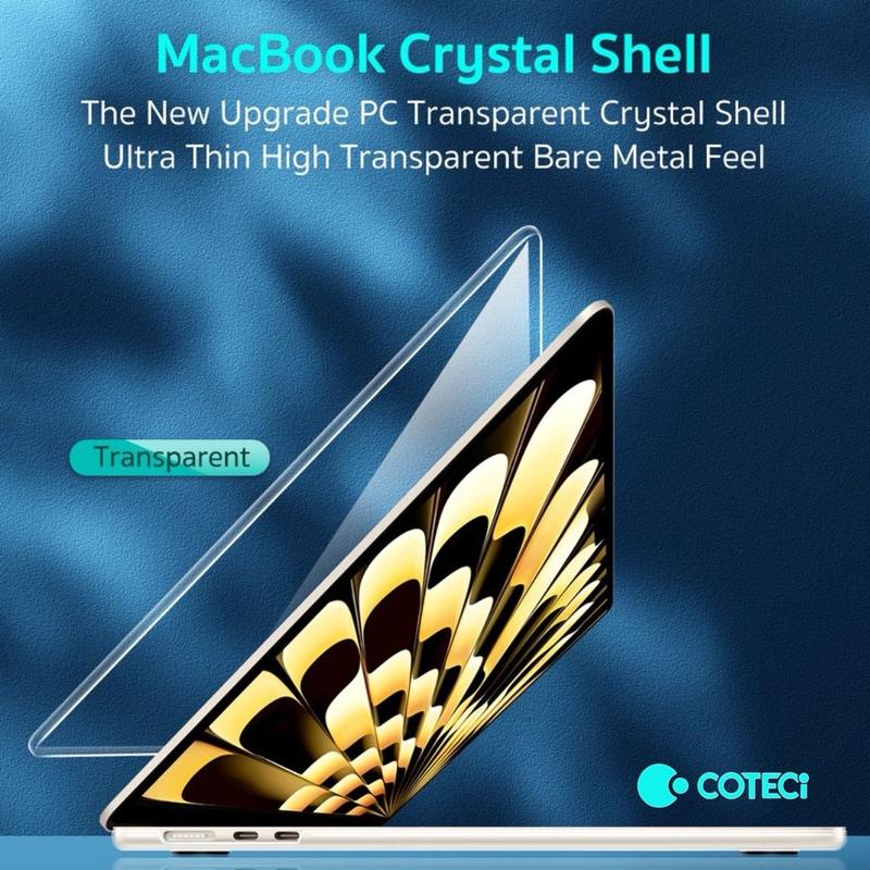 Case crystal shell macbook air case transparant cover macbook pro m1 m2 m3 13 14 15 16inch Laptop 0