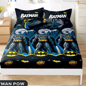 Sprei Homemade Motif Anak / Seprei Karakter Superhero Sudah 1 Set Dengan Sarung Bantal dan Guling, Bahan Katun Disperse Halus.