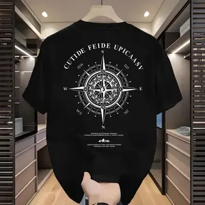 【100% Cotton】Kaos Distro Oversize Unisex Premium | Cotton Combed 220GSM Tebal & Nyaman | Desain Print Kekinian | Limited Edition Couple - HITAM