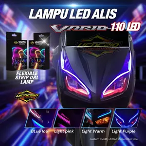 PAKET LENGKAP LAMPU ALIS VARIO 110 LED  BELI SATU DAPAT SEPASANG ALIS KANAN KIRI 30 CM BONU DEVIL EYES 2 PCS BISA COD Motorcycle