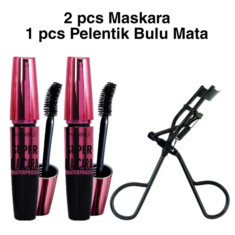 2 pcs Maskara MYB + 1 pcs Pelentik Bulu Mata Mascara 0