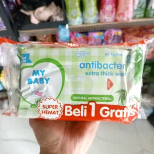 MY BABY Antibacterial Baby Wipes 50 Sheet - Beli 1 Gratis 1 Super Hemat - Tisu Basah My Baby