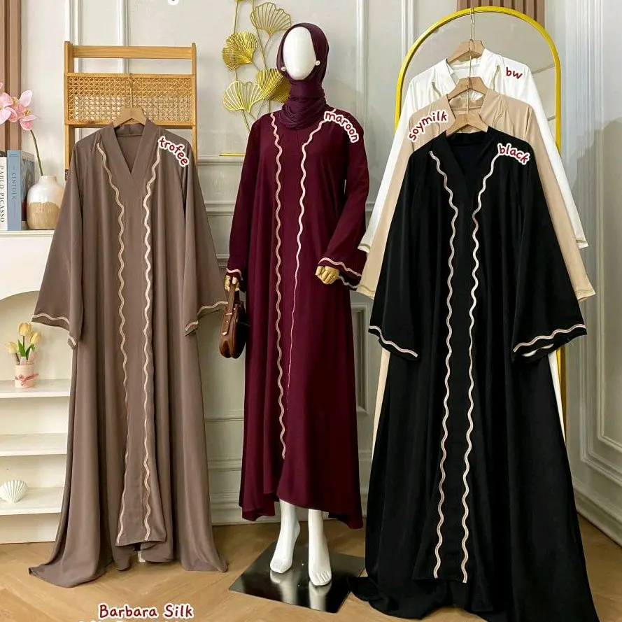 Medina Abaya Premium Arabian Gamis Wanita Muslim Dress Lebaran
