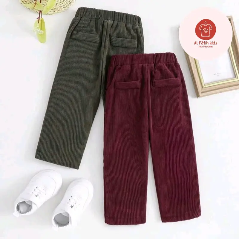 Celana anak Panjang Corduroy - long pants corduroy anak Laki-Laki Perempuan Usia 2-12 Tahun ( bisa beli 2 pcs paket hemat ) - Fashion 3
