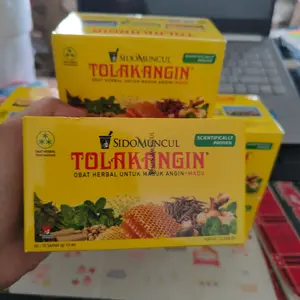 Sidomuncul Tolak Angin 1 Box Isi 12 Sachet Obat Herbal Untuk Masuk Angin Madu POM HT 122 600 301