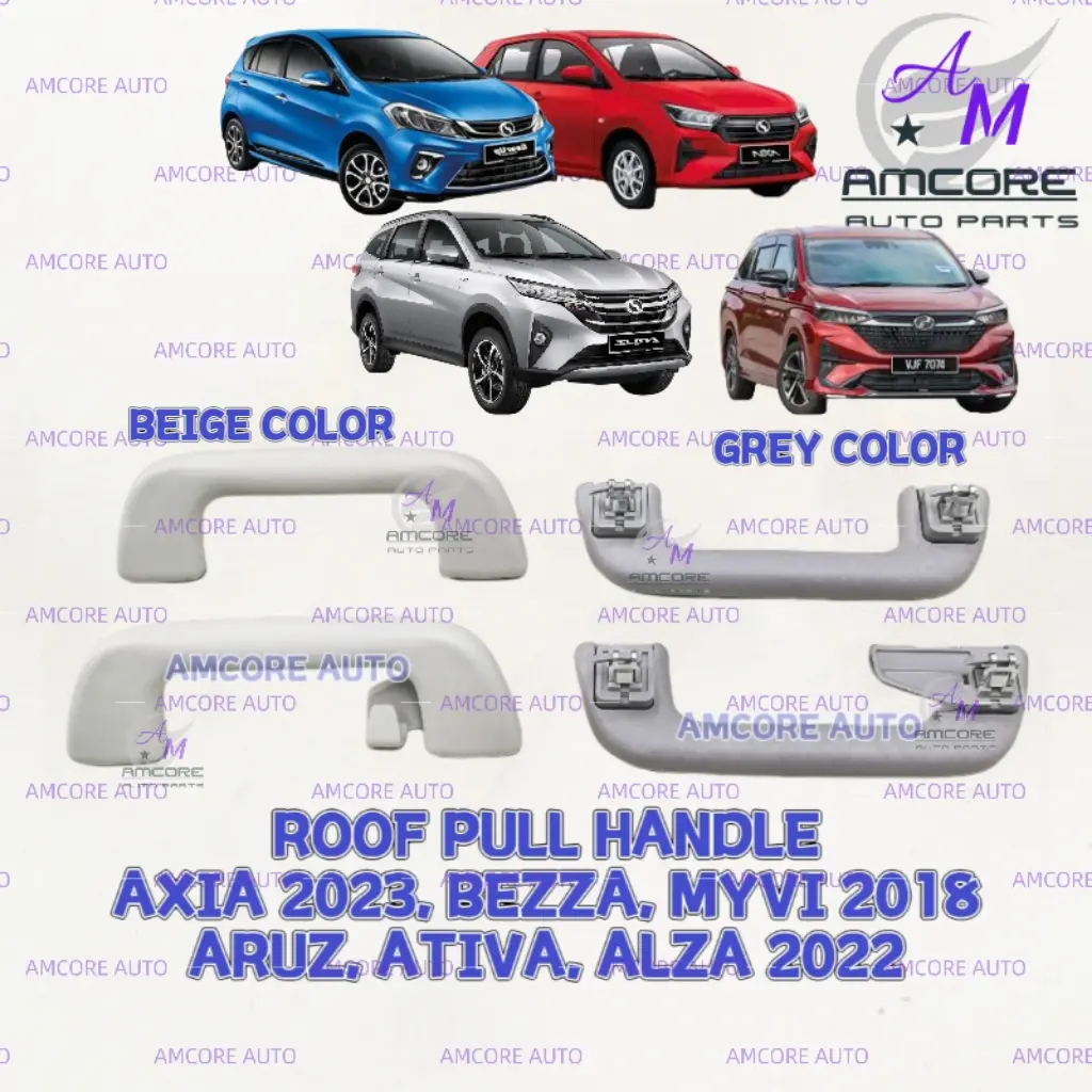 PERODUA AXIA 2023 / BEZZA / MYVI 2017 D20 / ALZA 2022 / ARUZ / ATIVA - ROOF HANDLE / PULL ASSIST HANDLE / HANDLE BUMBUNG