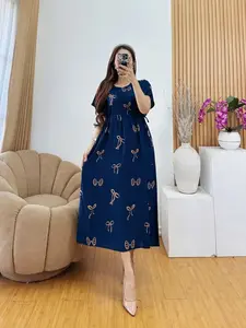 Daster Chibi Motif Pita LD 110 Bahan Rayon bisa untuk Busui dan Bumil