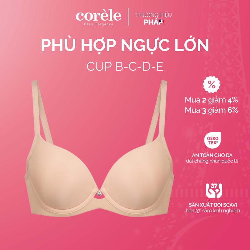 [Cup B,C,D,E] Áo ngực nữ Bigsize CORÈLE 3088D có gọng, đệm mỏng nhẹ, chuẩn OEKO-TEX
